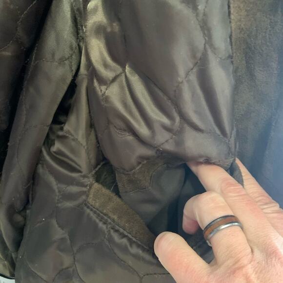 Levi’s leather jacket bomber style brown coat! Size large in EUC - Picture 8 of 9